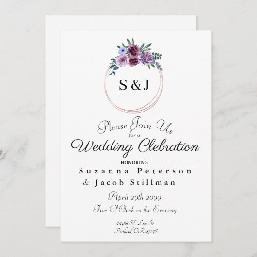 Eenvoudige Waterverf met platte schroef met Initia Kaart (Voorkant / Achterkant)