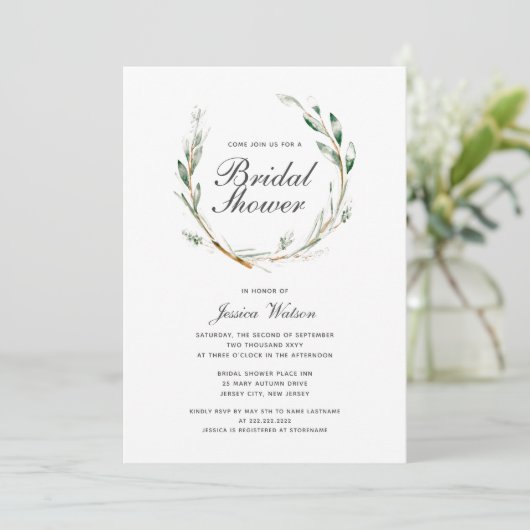 Eenvoudige Waterverf met Vrijgezellenfeest Uitnodi Save The Date (Staand voorkant)