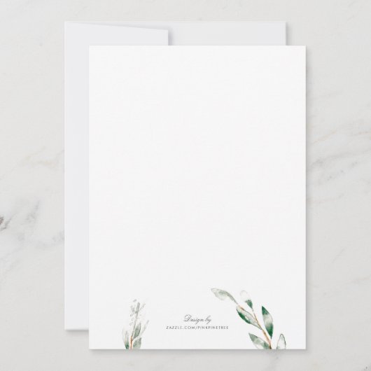 Eenvoudige Waterverf met Vrijgezellenfeest Uitnodi Save The Date (Achterkant)