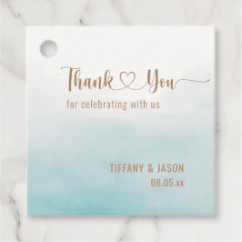 Eenvoudige Waterverf minimalistische bruiloft Dank Bedankjes Labels