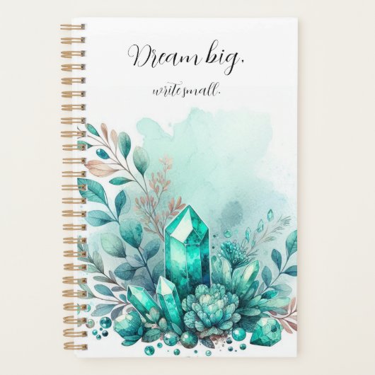 Eenvoudige Waterverf Moderne Crystal Gold Planner (Voorkant)
