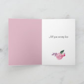 Eenvoudige Waterverf Moederdag wenskaart Kaart (Binnen)