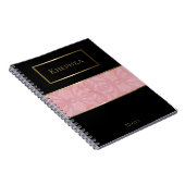 Eenvoudige Waterverf Monogram Naam Notitieboek (Rechterzijde)