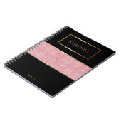 Eenvoudige Waterverf Monogram Naam Notitieboek (Linkerzijde)