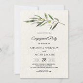 Eenvoudige waterverf olijfgroene tak kaart (Voorkant)