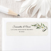 Eenvoudige Waterverf Olive Green Branch Etiket (Insitu)