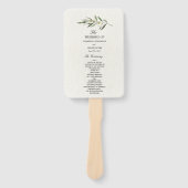 Eenvoudige Waterverf Olive Green Branch Handwaaier (Voorkant)