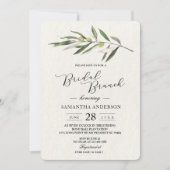 Eenvoudige Waterverf Olive Green Branch Kaart (Voorkant)