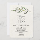 Eenvoudige Waterverf Olive Green Branch Kaart (Voorkant)