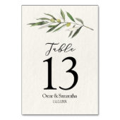 Eenvoudige Waterverf Olive Green Branch Kaart (Voorkant)