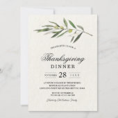 Eenvoudige Waterverf Olive Green Branch Kaart (Voorkant)