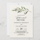 Eenvoudige Waterverf Olive Green Branch Kaart (Voorkant)