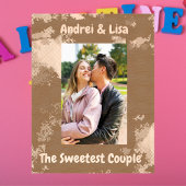 Eenvoudige Waterverf paar Valentijnse cadeau Houte Gegraveerde Lijstjes