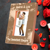 Eenvoudige Waterverf paar Valentijnse cadeau Houte Gegraveerde Lijstjes