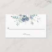 Eenvoudige Waterverf Paarse blauwe grijze bloemen  Plaatskaartje (Voorkant)