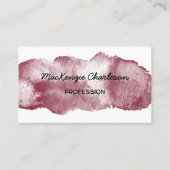 Eenvoudige Waterverf Paint Brushstroke Bourgogne Visitekaartje (Voorkant)