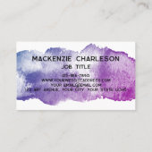 Eenvoudige Waterverf Paint Brushstroke Kleurrijk Visitekaartje (Achterkant)