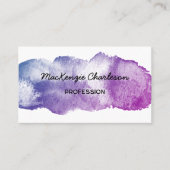 Eenvoudige Waterverf Paint Brushstroke Kleurrijk Visitekaartje (Voorkant)