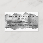 Eenvoudige Waterverf Paint Brushstroke Monotone Visitekaartje (Achterkant)