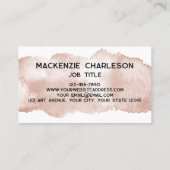 Eenvoudige Waterverf Paint Brushstroke Terracotta Visitekaartje (Achterkant)