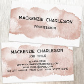 Eenvoudige Waterverf Paint Brushstroke Terracotta Visitekaartje