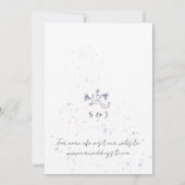 Eenvoudige Waterverf Periwinkle Flower Invitation Kaart (Achterkant)