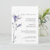 Eenvoudige Waterverf Periwinkle Flower Kaart (Staand voorkant)