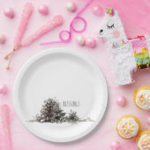 Eenvoudige Waterverf Pine Cones Blessings Papieren Bordje (Feest)