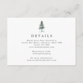 Eenvoudige Waterverf Pine Tree Wedding Enclosure K Informatiekaartje (Voorkant)