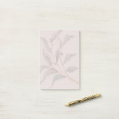 Eenvoudige waterverf plant Roze achtergrond Schatt Post-it® Notes (Op bureau)