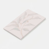 Eenvoudige waterverf plant Roze achtergrond Schatt Post-it® Notes (Schuin)