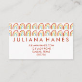 Eenvoudige Waterverf Rainbows Patroonkoel 10 Klantenkaartje (Achterkant)