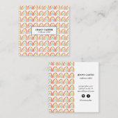 Eenvoudige Waterverf Rainbows Patroonkoel Vierkante Visitekaartje (Voorkant / Achterkant)