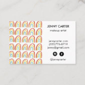Eenvoudige Waterverf Rainbows Patroonkoel Visitekaartje (Achterkant)