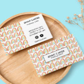 Eenvoudige Waterverf Rainbows Patroonkoel Visitekaartje