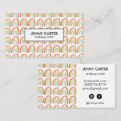 Eenvoudige Waterverf Rainbows Patroonkoel Visitekaartje (Voorkant / Achterkant)