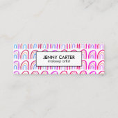 Eenvoudige Waterverf Rainbows Pattern Cool Paars Mini Visitekaartje (Voorkant)