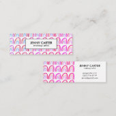 Eenvoudige Waterverf Rainbows Pattern Cool Paars Mini Visitekaartje (Voorkant / Achterkant)