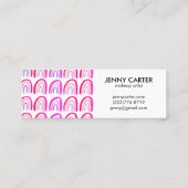 Eenvoudige Waterverf Rainbows Pattern Cool Paars Mini Visitekaartje (Achterkant)