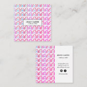 Eenvoudige Waterverf Rainbows Pattern Cool Paars Vierkante Visitekaartje (Voorkant / Achterkant)