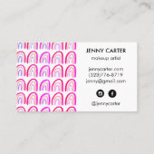 Eenvoudige Waterverf Rainbows Pattern Cool Paars Visitekaartje (Achterkant)