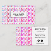 Eenvoudige Waterverf Rainbows Pattern Cool Paars Visitekaartje (Voorkant / Achterkant)