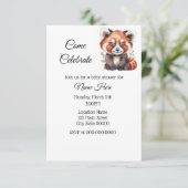 Eenvoudige Waterverf Red Panda Baby shower Kaart (Staand voorkant)