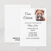 Eenvoudige Waterverf Red Panda Baby shower Kaart (Voorkant / Achterkant)