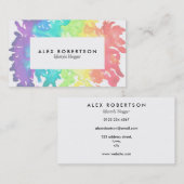 Eenvoudige waterverf regenboog visitekaartje (Voorkant / Achterkant)