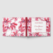 Eenvoudige Waterverf rode bloemen Gastenboek (Volledig)