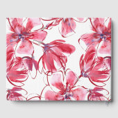 Eenvoudige Waterverf rode bloemen Gastenboek (Achterkant)