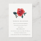 EENVOUDIGE WATERVERF RODE GROENE ROOS VLOEISTONING INFORMATIEKAARTJE (Voorkant)