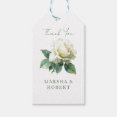 Eenvoudige Waterverf Roos Elegante Botanische Groe Cadeaulabel (Voorkant)