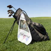 Eenvoudige waterverf Roze blauwe bloem behalve de  Golfhanddoek (Groen)